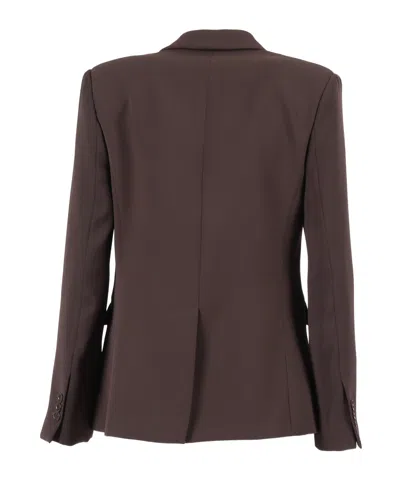 P.a.r.o.s.h Tailored Blazer With Structured Shoulders In Brown