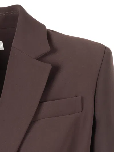 P.a.r.o.s.h Tailored Blazer With Structured Shoulders In Brown