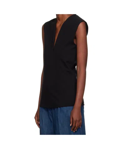 Lanvin Sleeveless Vest In Black