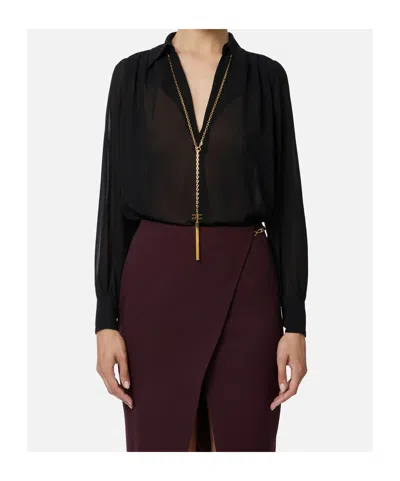 Elisabetta Franchi Viscose Shirt In Black