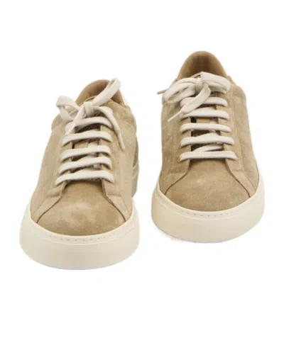 Common Projects Patterned-tongue Suede Sneakers In Neutral