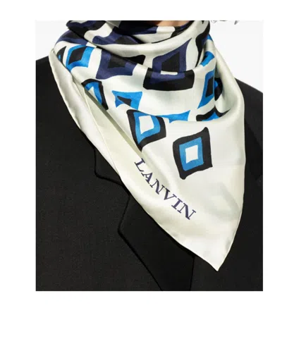 Lanvin Geometric Print Diamond Pattern Scarf Accessory In Multi