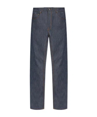 Etro Belt Loop Denim Trousers In Blue