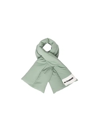 Jil Sander Rectangular Scarf In Green