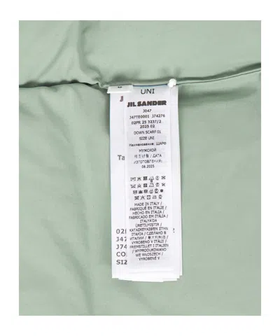 Jil Sander Rectangular Scarf In Green