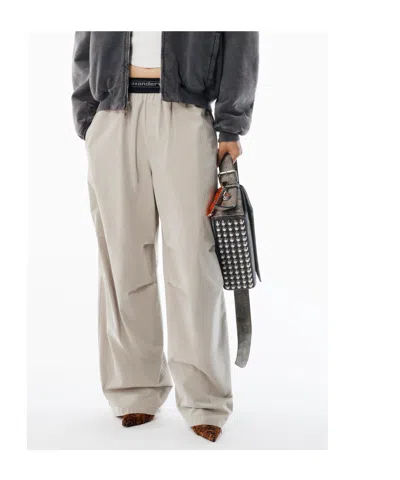 Alexander Wang Wide Leg Pants Featuring Elastic Waistband In White