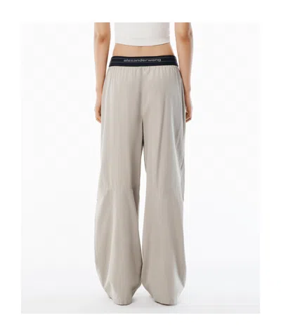 Alexander Wang Wide Leg Pants Featuring Elastic Waistband In White
