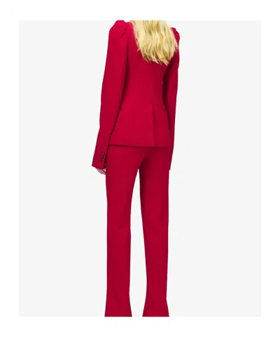 Alexander Mcqueen Mcqueen One-button Wool Grain De Poudre Jacket In Pink