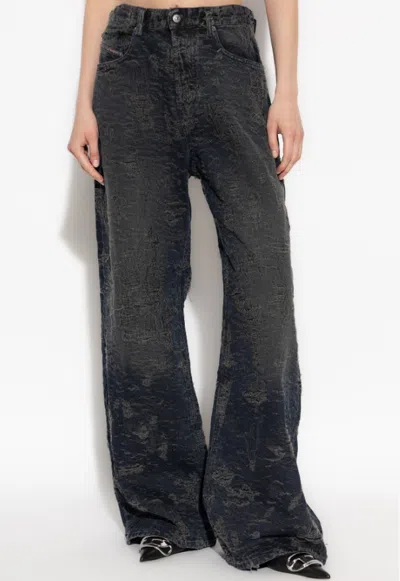 Diesel Vintage Inspired D-sire Denim Trousers In Gray