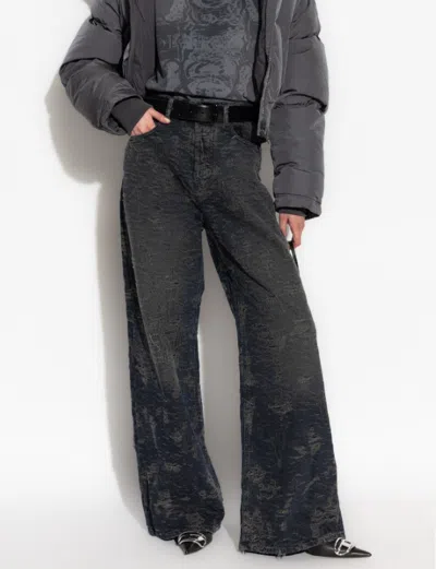 Diesel Vintage Inspired D-sire Denim Trousers In Gray