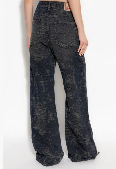 Diesel Vintage Inspired D-sire Denim Trousers In Gray