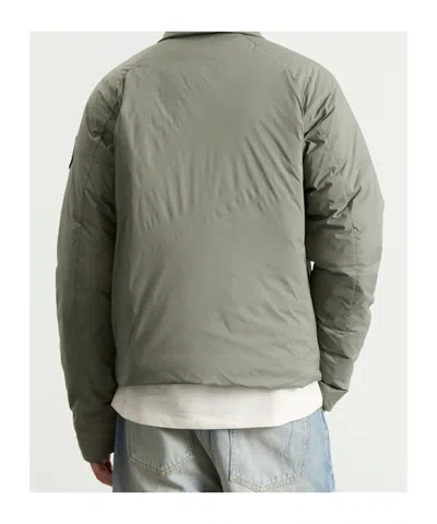 Canada Goose Cropped Padded Jacket With Button-up Front In Green