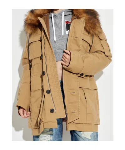 Dsquared2 Padded Jacket In Brown