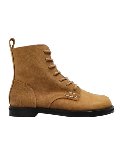 Jw Anderson Lace-up Ankle Boots In Brown