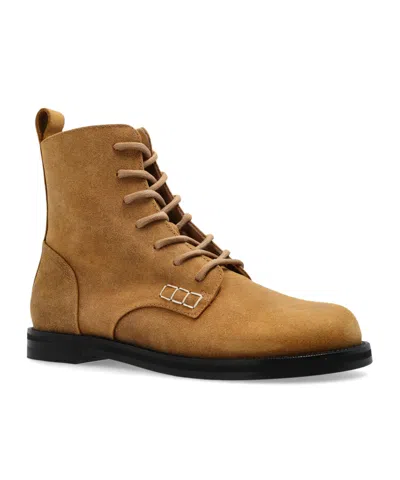 Jw Anderson Lace-up Ankle Boots In Brown