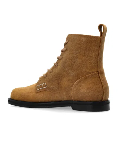 Jw Anderson Lace-up Ankle Boots In Brown