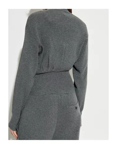 Lanvin Draped Jumper In Gray