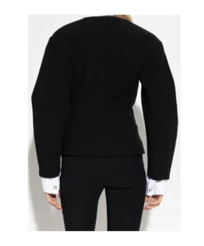 Jacquemus Button-fastening Balloon-sleeve Jacket In Gold