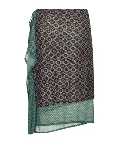 Dries Van Noten Women Printed Stretch Nylon Omili Skirt In Multi