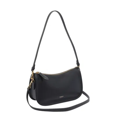 Coach Natural Grain Leather Waverly Bag Shoulder Bags Black
