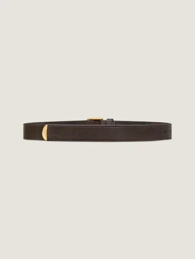 Givenchy Voyou Long Belt In Shiny Leather In Brown