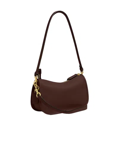Coach Waverly Shoulder Bag With Embossed Logo In Brown