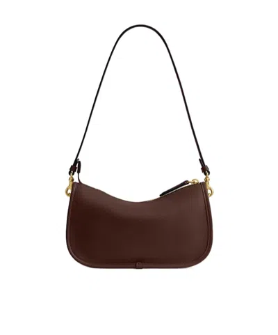Coach Waverly Shoulder Bag With Embossed Logo In Brown