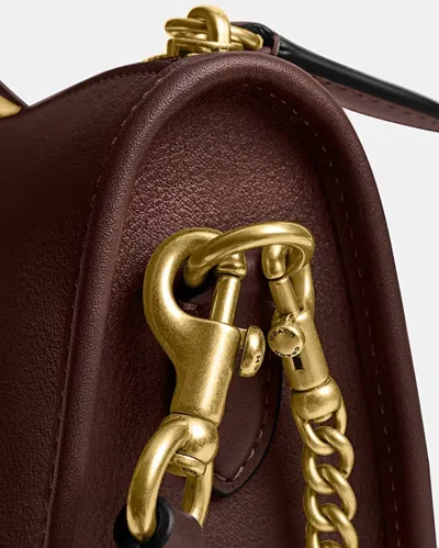 Coach Waverly Shoulder Bag With Embossed Logo In Brown