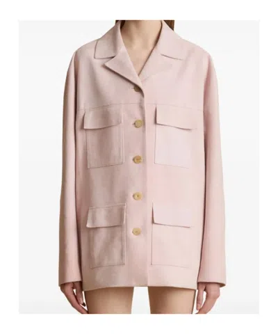 Khaite Morsson Button-up Jacket In Pink