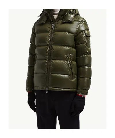 Moncler Mens Navy Striped Brand-patch Wool Gloves Xl In Black