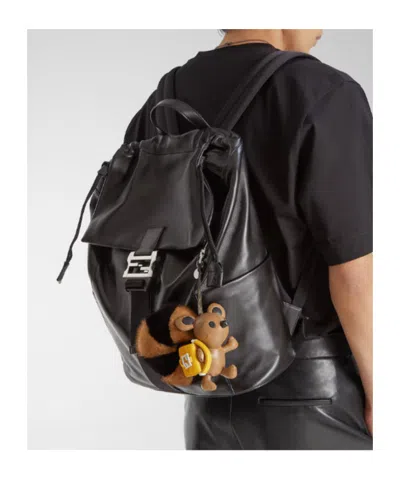 Fendi Flap Backpack In Black