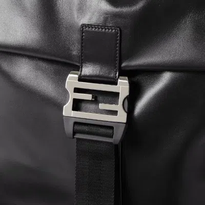 Fendi Flap Backpack In Black