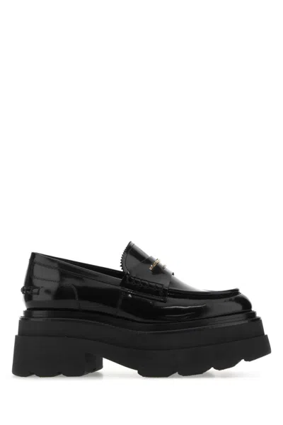 Alexander Wang ‘carter' Logo Leather Platform Loafers In Black