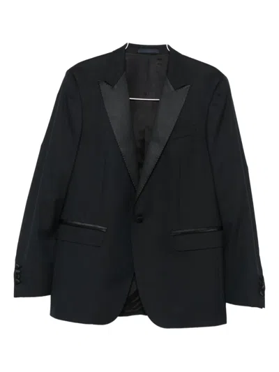 缎面边饰西装套装