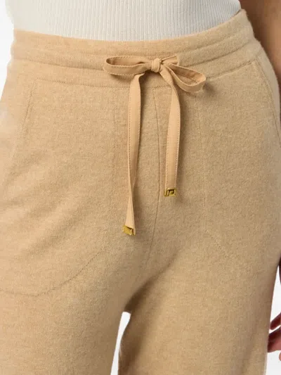 Elisabetta Franchi Virgin-wool Track Pants In Brown