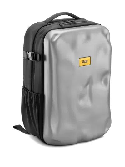 Crash Baggage Metallic-panel Backpack In Gray