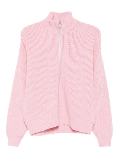 高领正面拉链毛衣