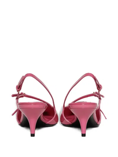 Miu Miu 25mm Slingback Pointed-toe Sandals In Pink