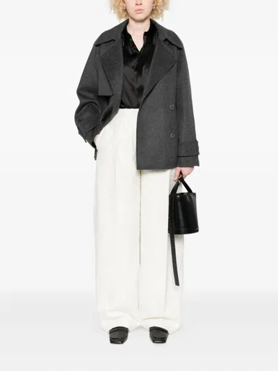 Joseph Double-breasted Coat In Gray