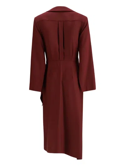 裹身式不对称连衣裙