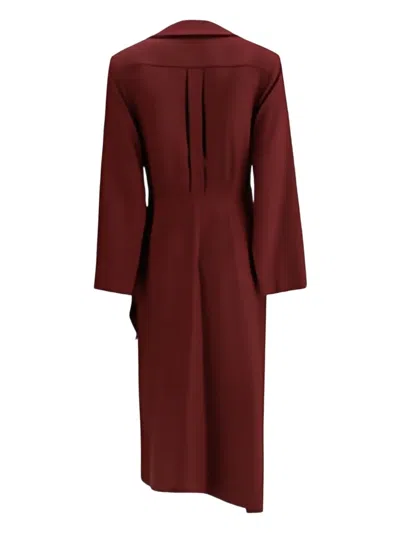 裹身式不对称连衣裙