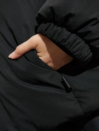 Moschino Long Sleeve Cotton Coat In Black