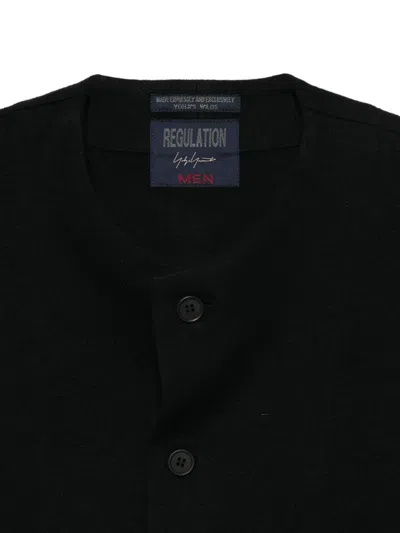 Yohji Yamamoto Buttoned-up Cardigan In Black