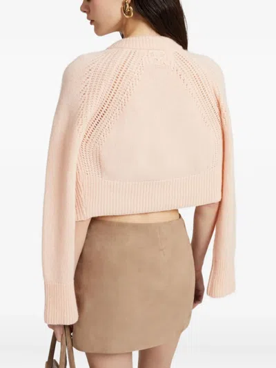 Ermanno Scervino Button-detailed Cashmere Cardigan In Pink