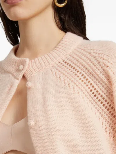 Ermanno Scervino Button-detailed Cashmere Cardigan In Pink
