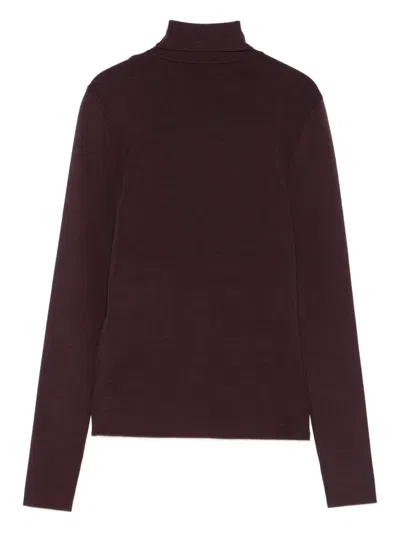 Joseph Womens Maraschino High-neck Long-sleeved Silk-blend Top In Red