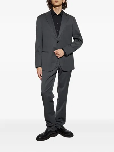 Giorgio Armani Single-breasted Wool Suit In Gray