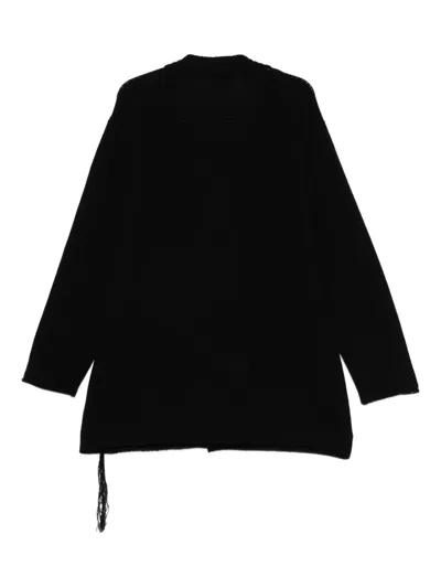 Yohji Yamamoto Black String Detail Blazer In Black
