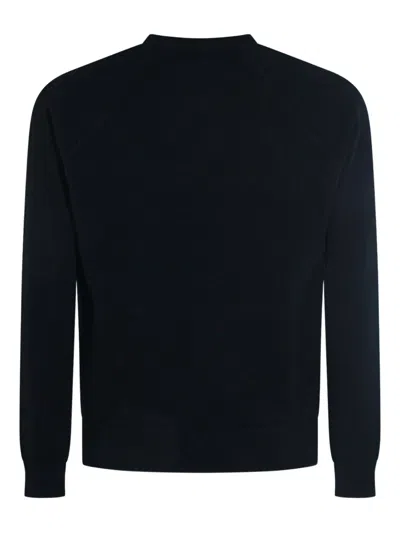 Malo Black Cashmere Crewneck Pullover In Black