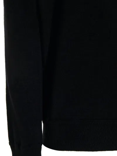 Malo Black Cashmere Crewneck Pullover In Black